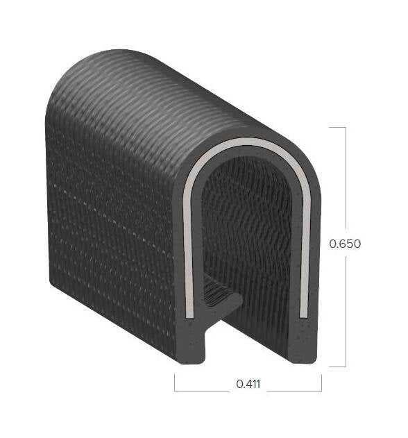 Uni-Grip 0.411x0.650in PVC Edge Trim with Steel Core - Image 2