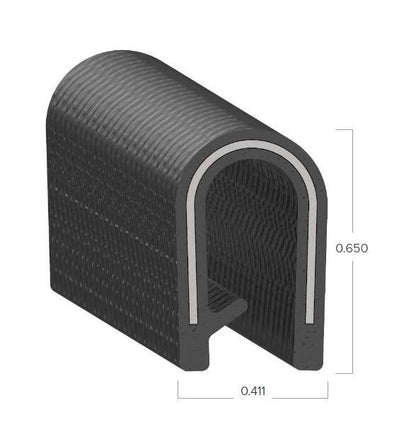 Uni-Grip 0.411x0.650in PVC Edge Trim with Steel Core - Image 2