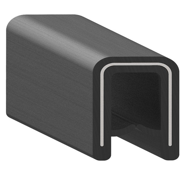 Uni-Grip 0.350" Width 0.525" Height PVC Edge Trim with 1" Steel Core - Image 1