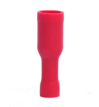 Red Vinyl Fully Insulated Female Bullet Connector 22-18 AWG (.180 Tab)