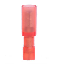 Red 22-18 AWG Female Bullet Connector with Nylon Insulation, 3 Pieces