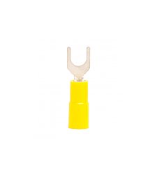 Nylon Spade Terminal 24-20 AWG with #10 Stud, 3-pc Butted Seam (Pack of 100) - Image 1