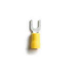 12-10 AWG Spade Terminal with Nylon Block Brazed Seam, Stud Size #10 - Image 1