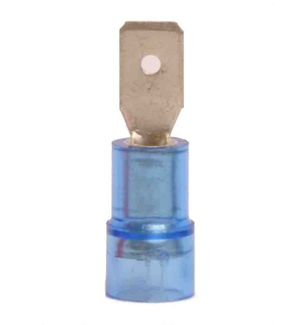 Blue Nylon Male Quick Disconnect (.187 x .020 Tab), 16-14 AWG, Pack of 100 - Image 1