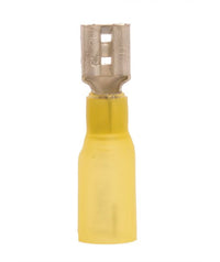 12-10 AWG Female Quick Disconnect Heat Shrink Tab Yellow - Pack of 100