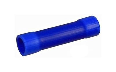 Blue Nylon Butted Seam Flared Butt Connector for 16-14 AWG Wires - Image 1