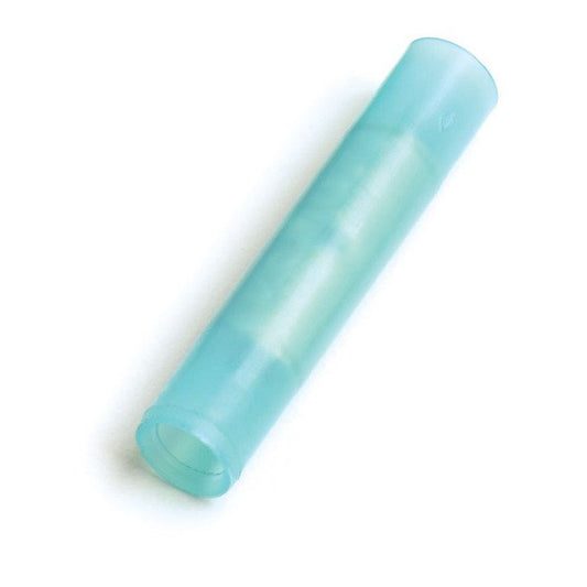 Blue Nylon Sleeve Butt Connectors, 16-14 AWG, Pack of 100 - Image 1