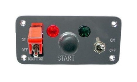 Chrome Start/Ignition Panel - 5 Hole - Image 1