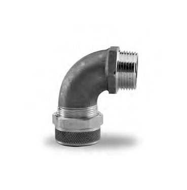 Tuff-Seal™ RSR Series 3/8 Inch (in) Conduit Size and 0.125 to 0.188 Inch (in) Cable Range 90 Degree Aluminum Cord Grip Elbow - Image 1