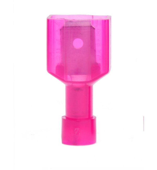 Nylon Fully Insulated Male Quick Disconnect (.250 x .032 Tab, 22-18 AWG) - Image 1