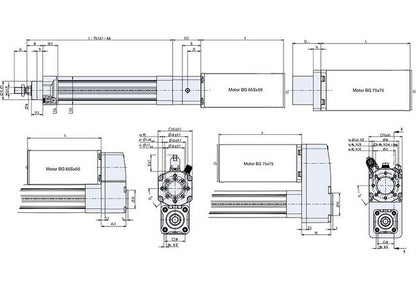 440 Newton Electric Cylinder with Ball Screw Spindle - Image 2