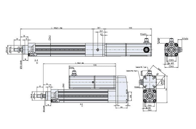300N Constant Force Electric Cylinder - Dunkermotoren BG 45x30, 24V - Image 2