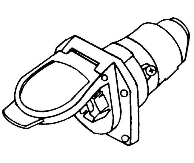 7-Way Plastic Male Socket Connector (Car End) - Image 2