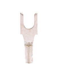Non-Insulated Snap Brazed Seam Spade Terminal, 12-10 AWG, Stud Size #8