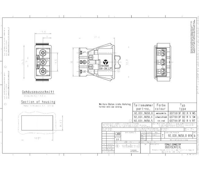 Wieland GST18I3F Panel Mount Connector - Image 3