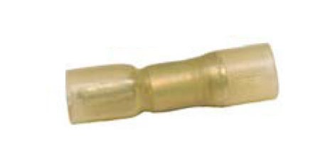 10 Pack 12-10 AWG Yellow Female Quick Disconnects with Heat Shrink Sleeve - Image 1