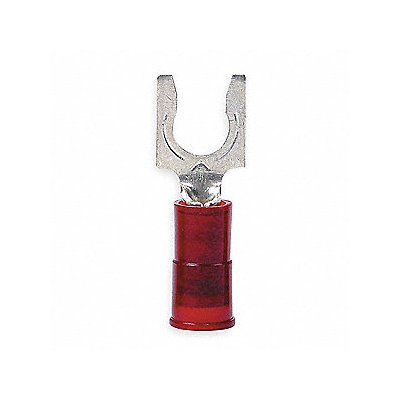 Vinyl Insulated Flanged Spade Terminal - #10 Stud, 22-18 AWG (Pack of 100) - Image 1