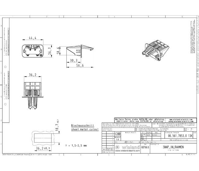 Wieland GST18I3 Mounting Frame - Image 2