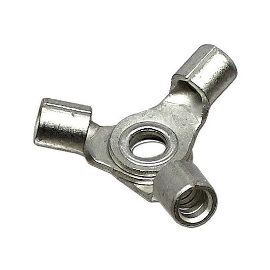 3 Way Non-Insulated Bare Brazed Seam Connector - 12-10 AWG - Image 1