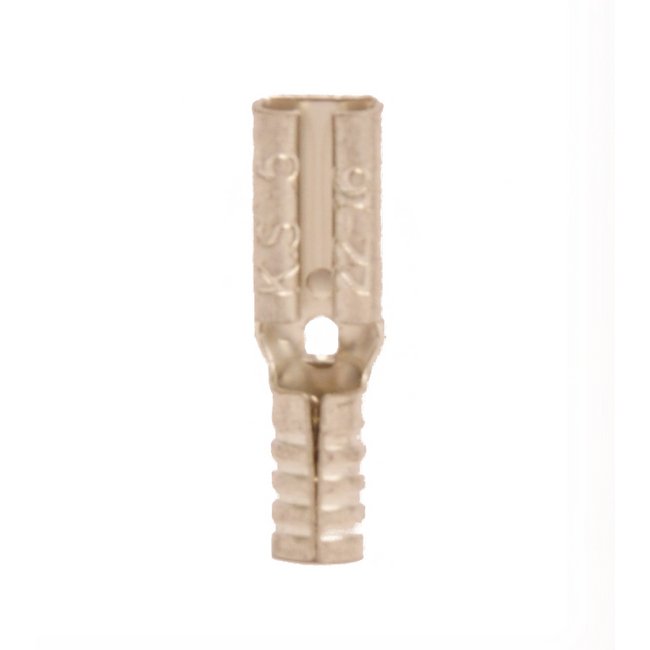 22-18 AWG Female Quick Disconnect Non-Insulated Tab (.250 x .032) Bare Butted Seam - Image 1