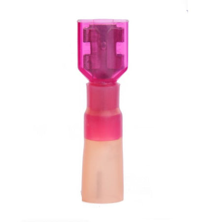 Insulated Female Quick Disconnects, 22-18 AWG, Heat Shrink, Pack of 100 - Image 1