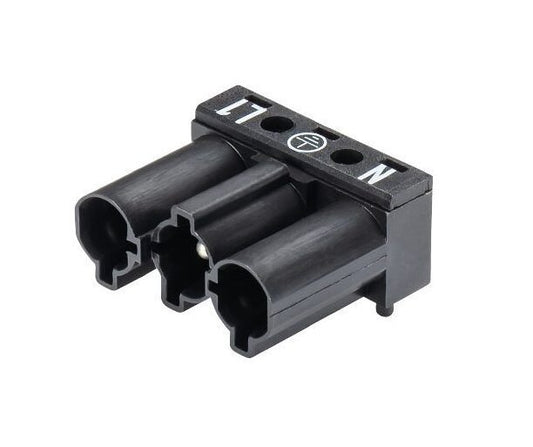 Wieland GST18I3L S1H SW Device Connector - 3 Pole, Male, Horizontal, Black - Image 2