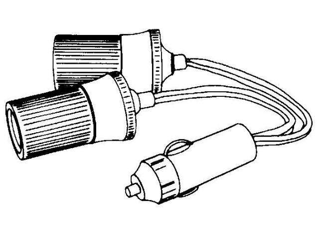 12V Double Outlet Cigarette Plug Adapter - Image 2
