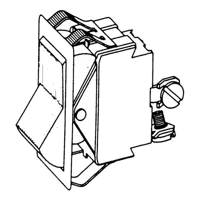 12V DC Rocker Switch - 20 Amp, Snap-in Mounting Brackets - Image 2