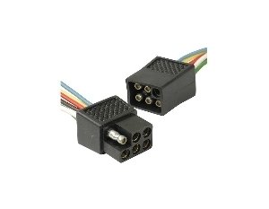 6-Way Connector Set with Color-Coded 18 Gauge Wires - Image 1
