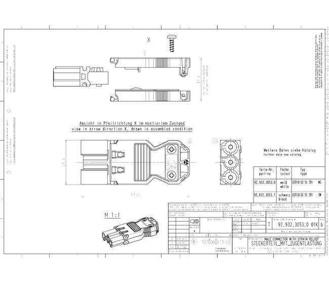 Wieland GST18I3S S1 ZR1 WS Male Electrical Connector - Image 2