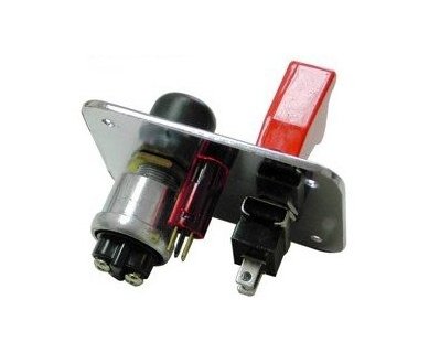 Chrome Start/Ignition Panel 3-Hole Starter Panel - Image 2