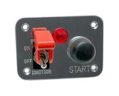Chrome Start/Ignition Panel 3-Hole Starter Panel - Image 1