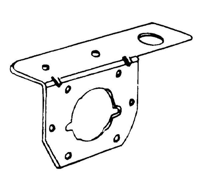 6-Way Zinc Mounting Bracket with Round Pins - Image 2