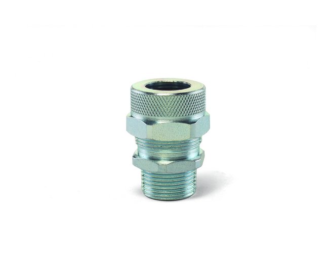 Tuff-Seal™ RSRS Series 3/8 Inch (in) Conduit Size and 0.188 to 0.250 Inch (in) Cable Range Steel Cord Connector - Image 1