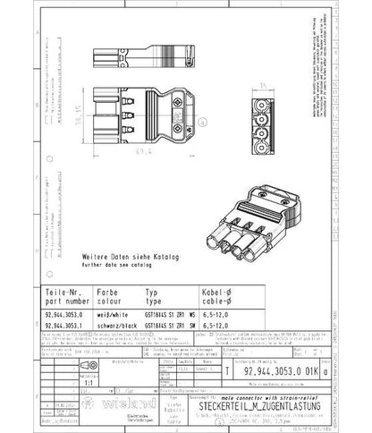 Wieland GST18I4S S1 ZR1 SW 4-Pole Male Connector - Image 2