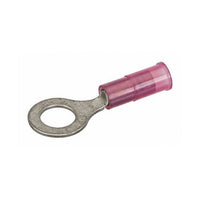 Nylon Ring Terminal 22-18 AWG #6 Stud 3-pc with Sleeve