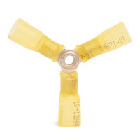 Yellow 3 Way Connector Heat Shrink for 12-10 AWG Wire
