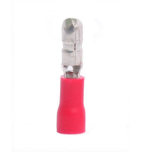 Red Vinyl Butted Seam Male Bullet Connector, 22-18 AWG (.157 Tab)