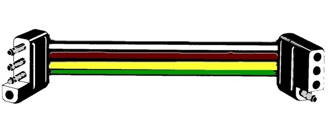 4 Way Electrical Connector Set - Color Coded 18 Ga. Wire Loop - Image 1