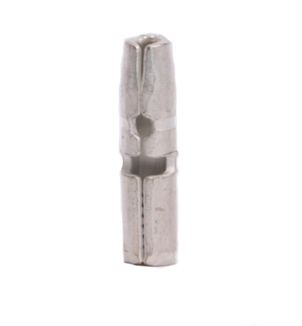 16-14 AWG Male Bullet Connector with .157 Tab, Non-Insulated Butted Seam - Image 1