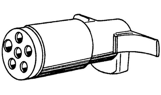 6 Way Female Trailer End Plug Connector - Image 2