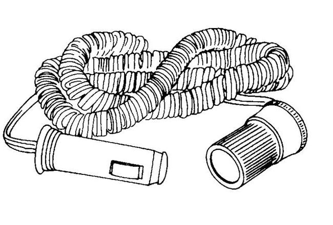 15' Coiled Extension Cord 12V Power Supply - Image 2