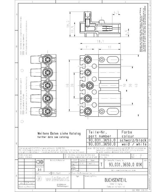 Wieland ST18/5B1 SW Pluggable Electrical Connector - Image 2