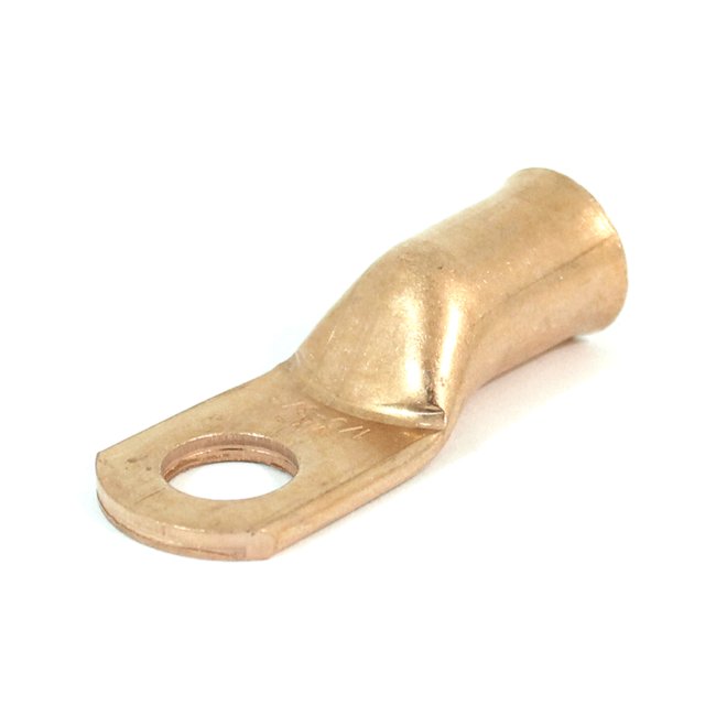 1/0 AWG Heavy Duty Electrical Lugs Unplated (1/4" Stud) - Image 1