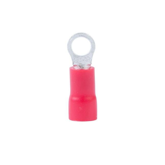 Red Vinyl Insulated Ring Terminal (#6 Slim Stud) 22-18 AWG - Image 1