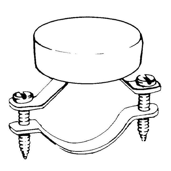 Ivory Steering Column Horn Button with Clamp-On Bracket - Image 2