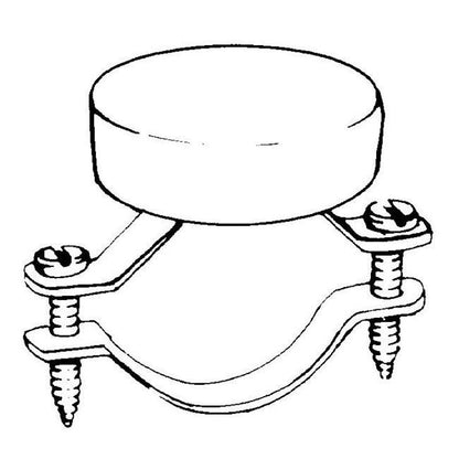 Ivory Steering Column Horn Button with Clamp-On Bracket - Image 2