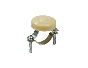 Ivory Steering Column Horn Button with Clamp-On Bracket - Image 1