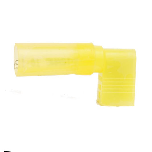 Yellow Heat Shrink Female Flag Quick Disconnect - 12-10 AWG (.250 Tab) - Image 1
