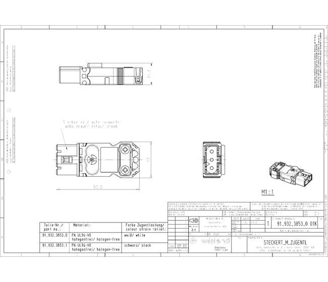 Wieland GST15I3S S1 ZR1 W BR01 3-Pole Male Connector - Image 2